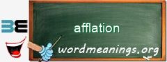WordMeaning blackboard for afflation
